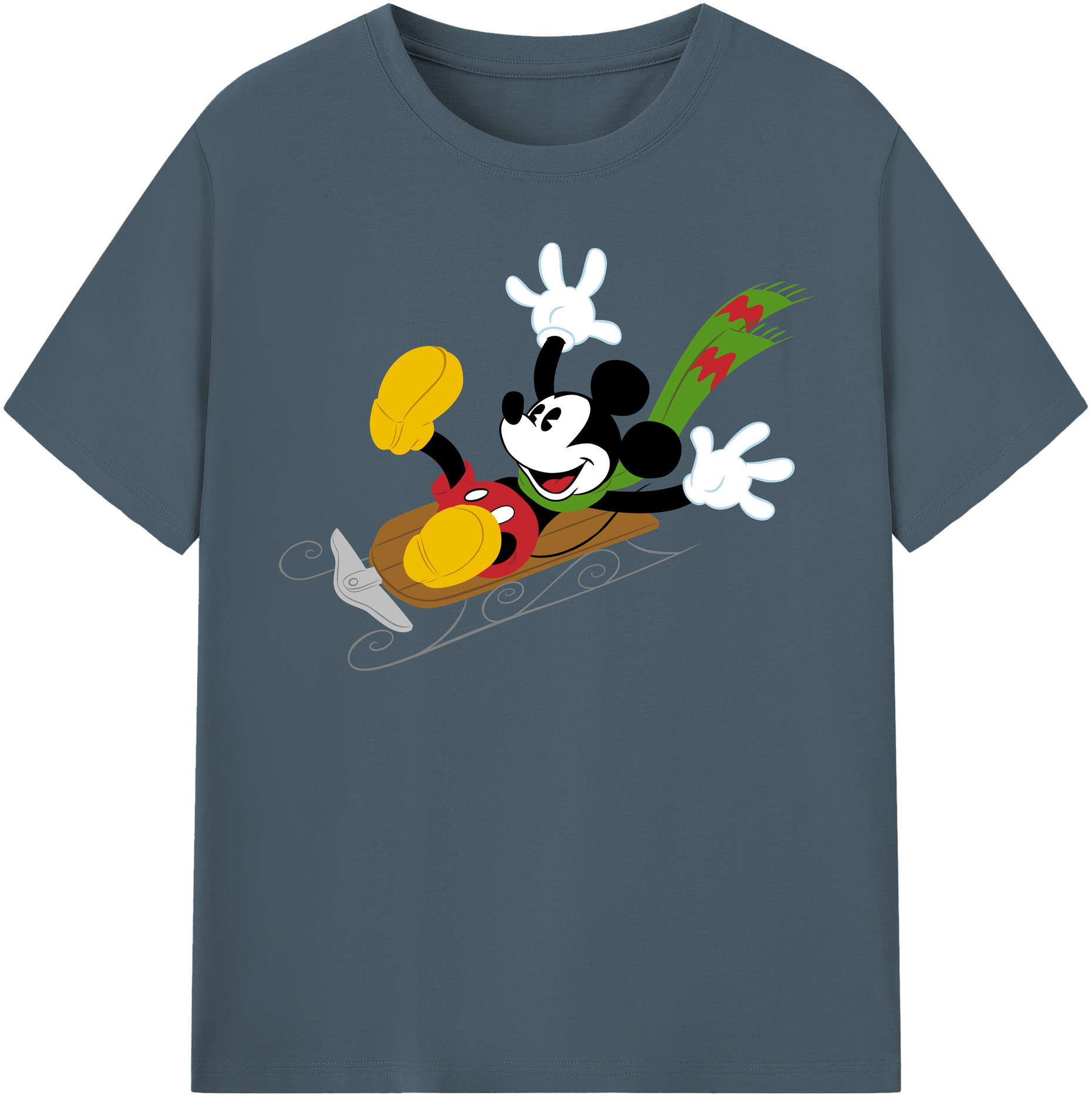 （画像用） ミッキーマウス Mickey Mouse 綿100％半袖Tシャツ（フロントプリント）